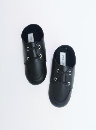 Black - Sport - Baby Shoes - MİNİPUFF BABY