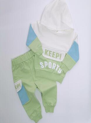 Unlined - Green - Cotton - Baby Suit - MİNİPUFF BABY