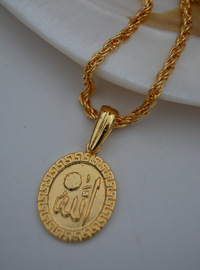 Collier Pendentif Allah Doré