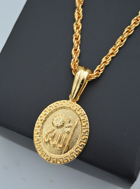 Collier Pendentif Allah Doré