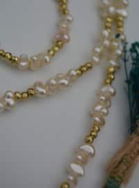Necklace & Bracelet Pearl Jewelry Set - White
