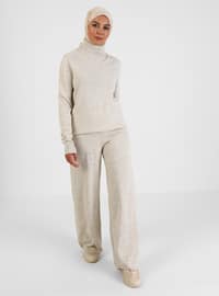 Stretchy Tricot Pants Beige
