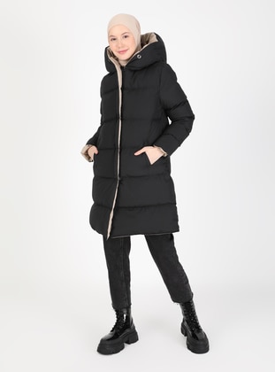 Black -  - Fully Lined - Puffer Jackets - Olcay