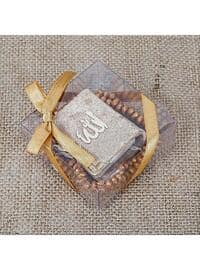 Mini Quran, Fragrant Rosary Tasbih Square Box Gift-Coffee