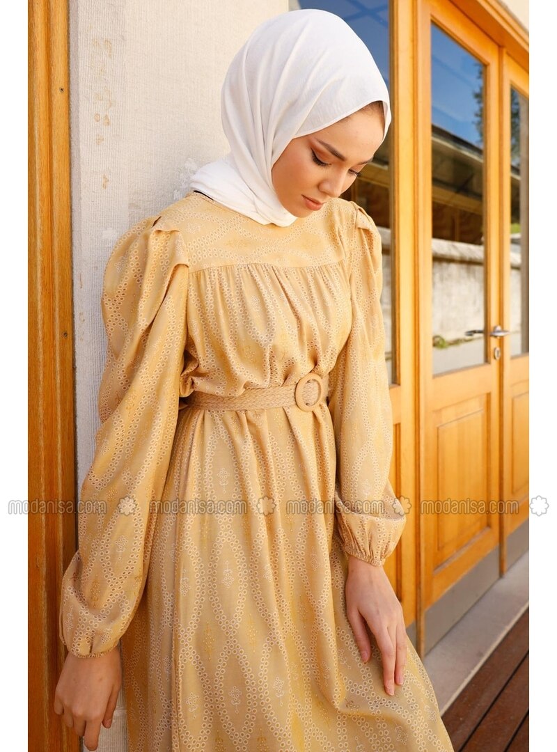 Mustard - Modest Dress - In Style