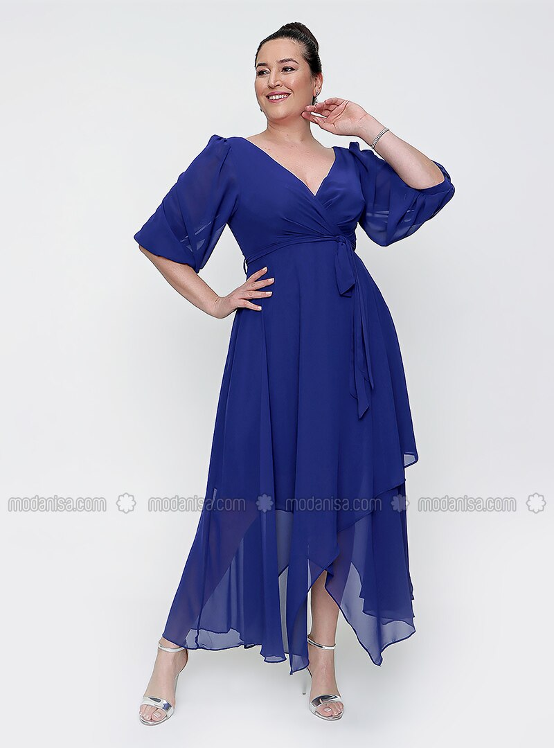 MISTREASS Double Ruffle Dress SaxeBlue | www.neumi.it