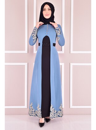 Ice Blue - Modest Dress - Moda Merve