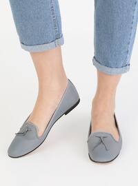 Flat - Casual - Gray - Casual Shoes