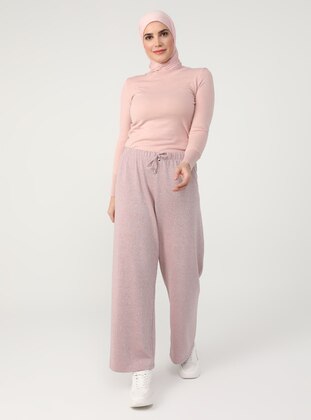 Pink - Cotton - Pants - Almera
