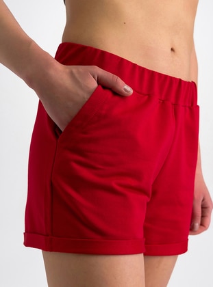 Unlined - Red - Activewear Bottoms - Runever