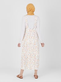  - Floral - Sweatheart Neckline - Unlined - Cotton - Modest Dress