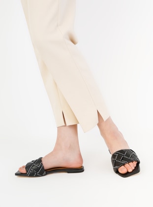 Beige - Sandal - Slippers - Dilipapuç