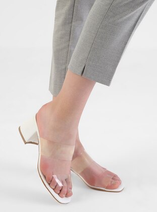 White - Sandal - Slippers - Dilipapuç