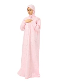 Pink - Multi - Unlined - Modest Dress - OULABI MIR