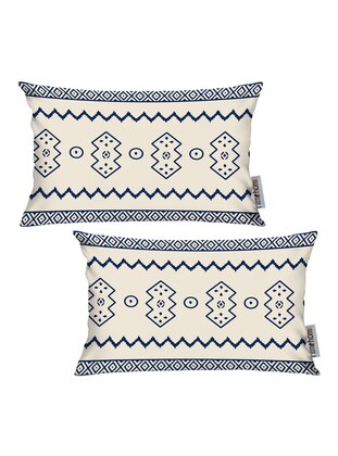 Cream - Navy Blue - Throw Pillow Covers - Ritmo Home