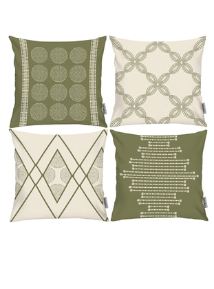 Cream - Green - Throw Pillow Covers - Ritmo Home