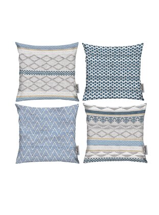 Gray - Blue - Throw Pillow Covers - Ritmo Home