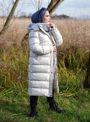 Gray - Fully Lined - Puffer Jackets - Minel