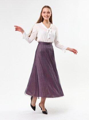 Lilac - Multi - Fully Lined - Skirt