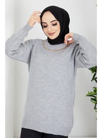 Gray - Knit Tunics