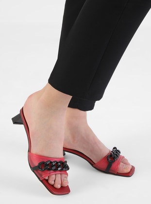 Red - Sandal - Slippers - Dilipapuç