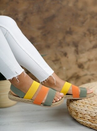 Orange - Sandal - Moda Değirmeni