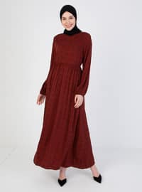 Patterned Modest Dress Taba
