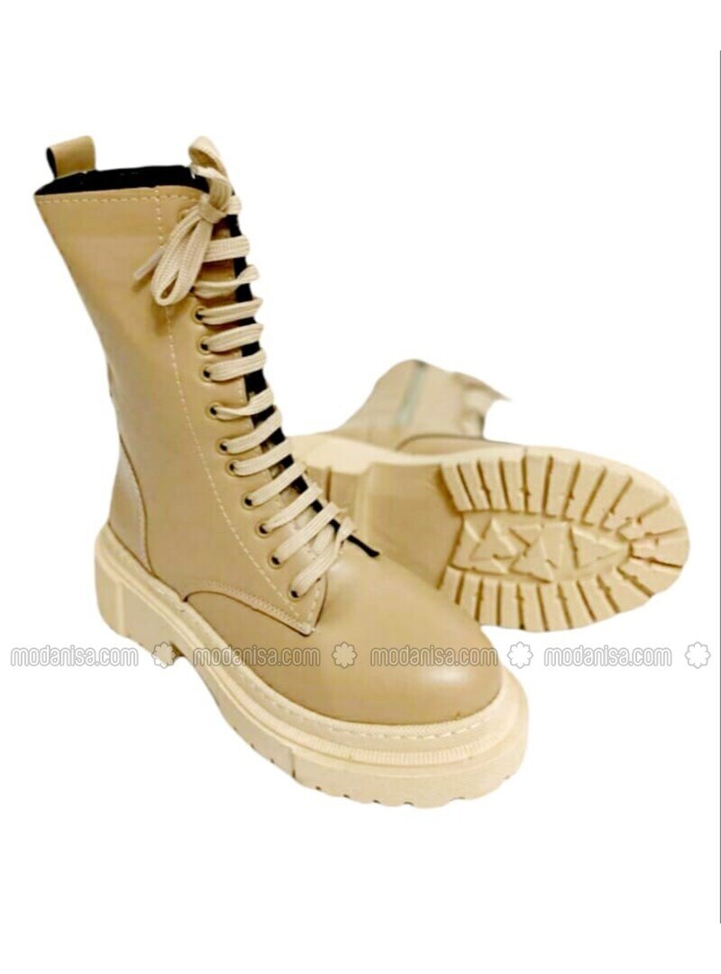 Polyurethane - Beige - Boot - Boots