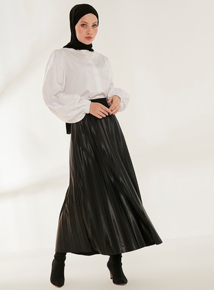 Black - Skirt - Womayy