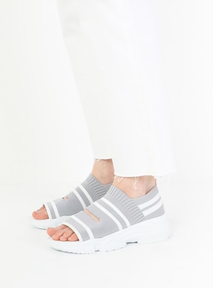 Gray - Sandal - Sandal - Dilipapuç
