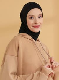 Plain Hijab Sports Undercap Black