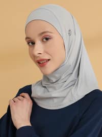 Plain Hijab Sports Undercap Light Gray