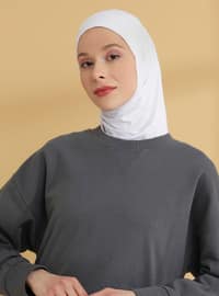 Plain Hijab Sports Undercap White