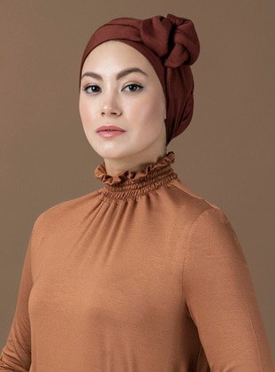 Wired Ready to Wear Turban - Magic Coffee - Halima X Modanisa