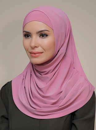 Practical Ready Made Fitted Hijab Scarf Sandy Fabric  Scarf Rose