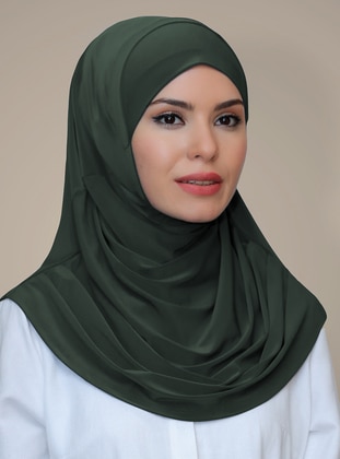 Practical Ready Made Fitted Hijab Scarf Sandy Fabric  Scarf Khaki