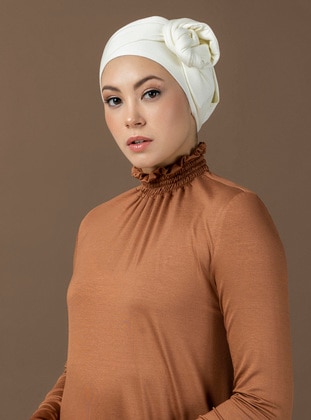 Wired Ready to Wear Turban - Vanilla Cream - Halima X Modanisa