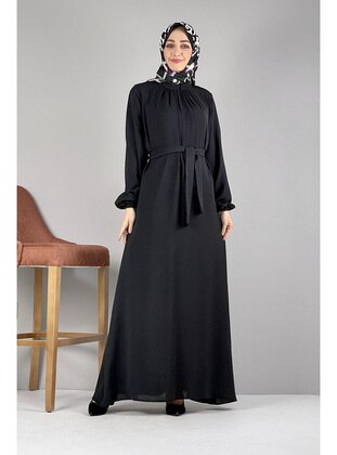 Black - Modest Dress - MODAPİNHAN