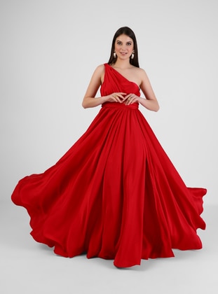 Half Lined - Red - Evening Dresses - Cities Cool
