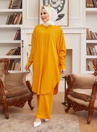Mustard - Unlined - Rayon - Suit