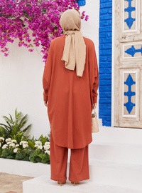 Tan - Unlined - Rayon - Suit