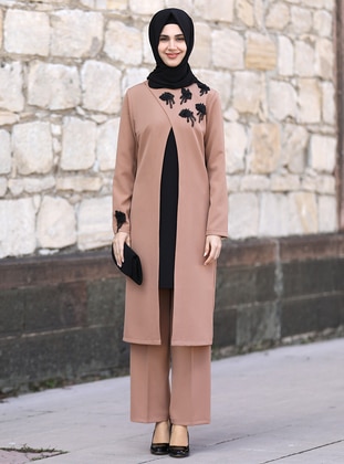 Camel - Unlined - Suit - miss aymina