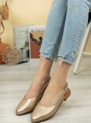 Casual Shoes Gold Color