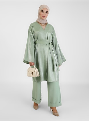 Unlined - Green - Kimono - Tavin