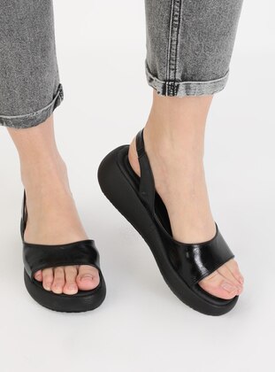 Black - Sandal - Sandal - Dilipapuç