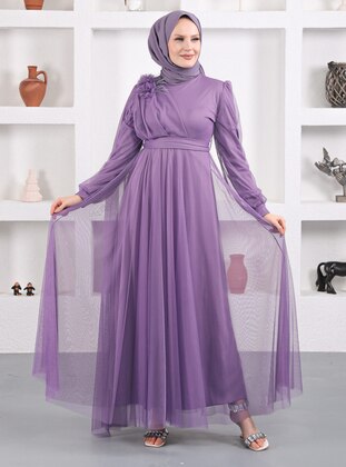 Fully Lined - Lilac - Modest Evening Dress - Sew&Design