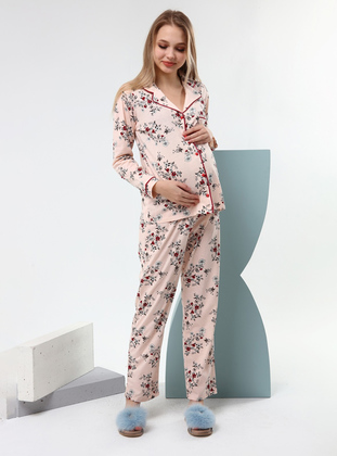 Pink - Multi - Maternity Pyjamas - Ladymina Pijama