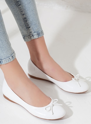 White - White - Flat - Flat Shoes - Shoescloud