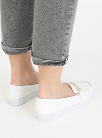 White - Flat - Casual - Flat Shoes