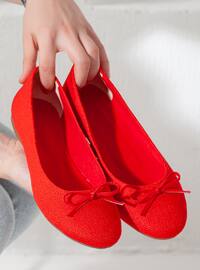Red - Red - Flat - Flat Shoes